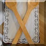 K21. Pair of wooden salad forks. 17” - $8 